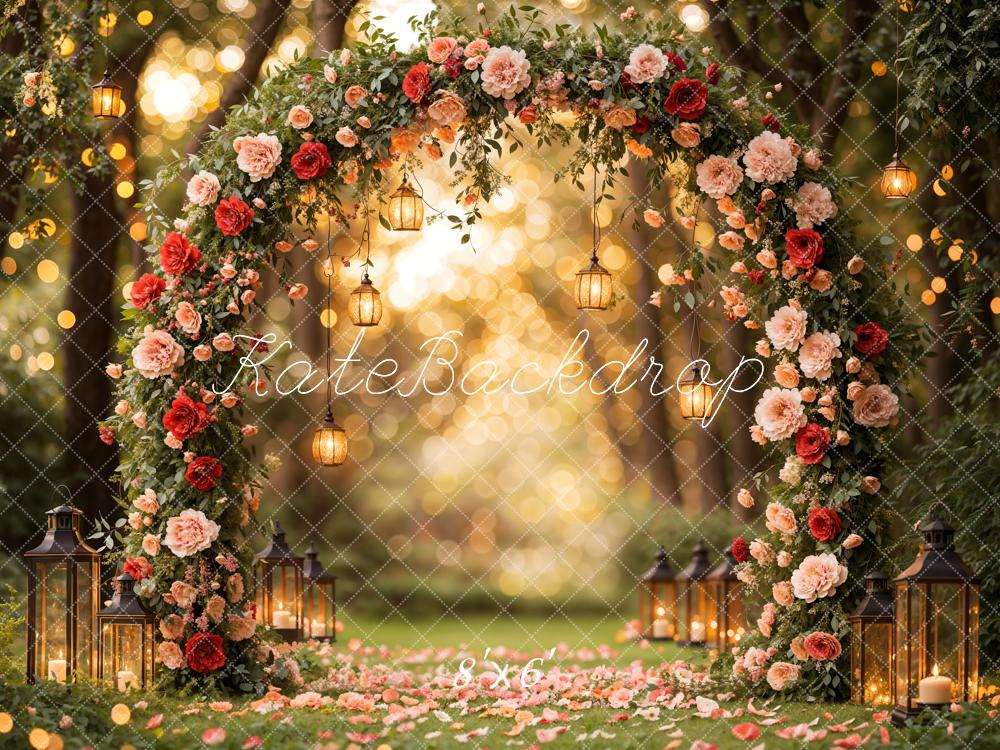 Kate Flower Arch Backdrop Valentine's Day Wedding Spring Designed by Emetselch