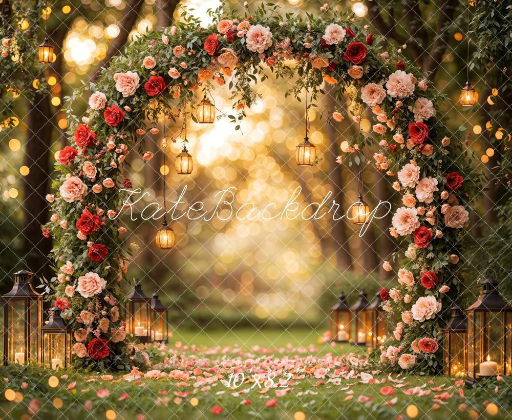 Kate Flower Arch Backdrop Valentine's Day Wedding Spring Designed by Emetselch