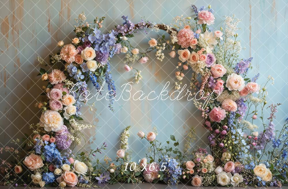 Kate Spring Floral Arch Pastel Backdrop Designed by Emetselch