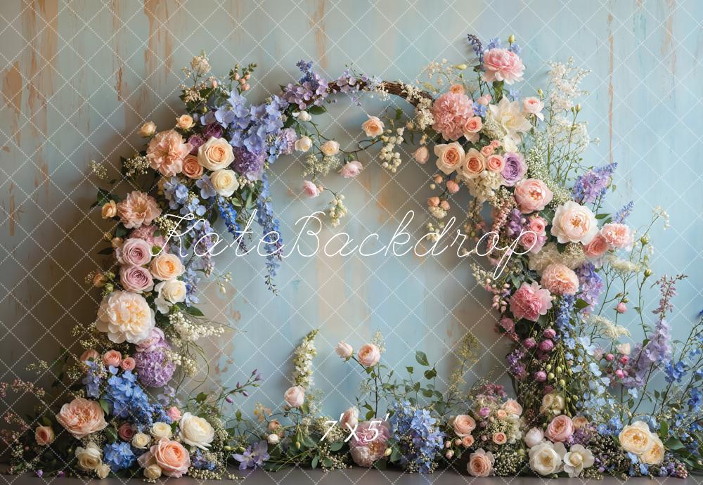 Kate Spring Floral Arch Pastel Backdrop Designed by Emetselch