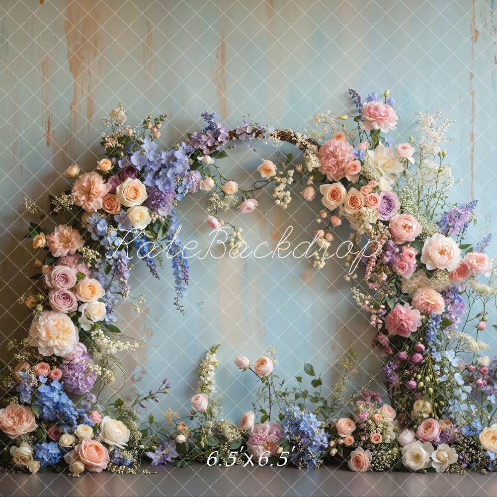 Kate Spring Floral Arch Pastel Backdrop Designed by Emetselch