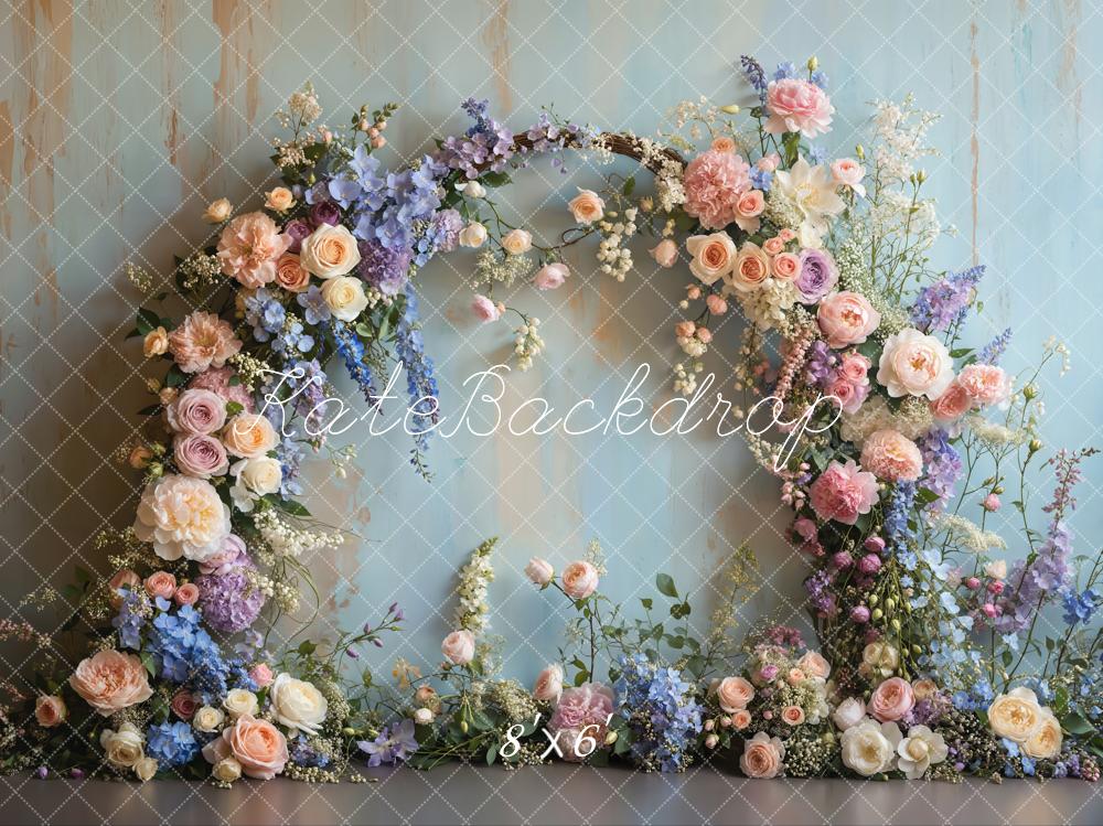 Kate Spring Floral Arch Pastel Backdrop Designed by Emetselch