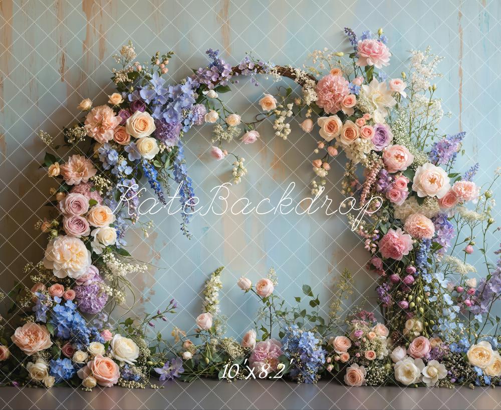 Kate Spring Floral Arch Pastel Backdrop Designed by Emetselch