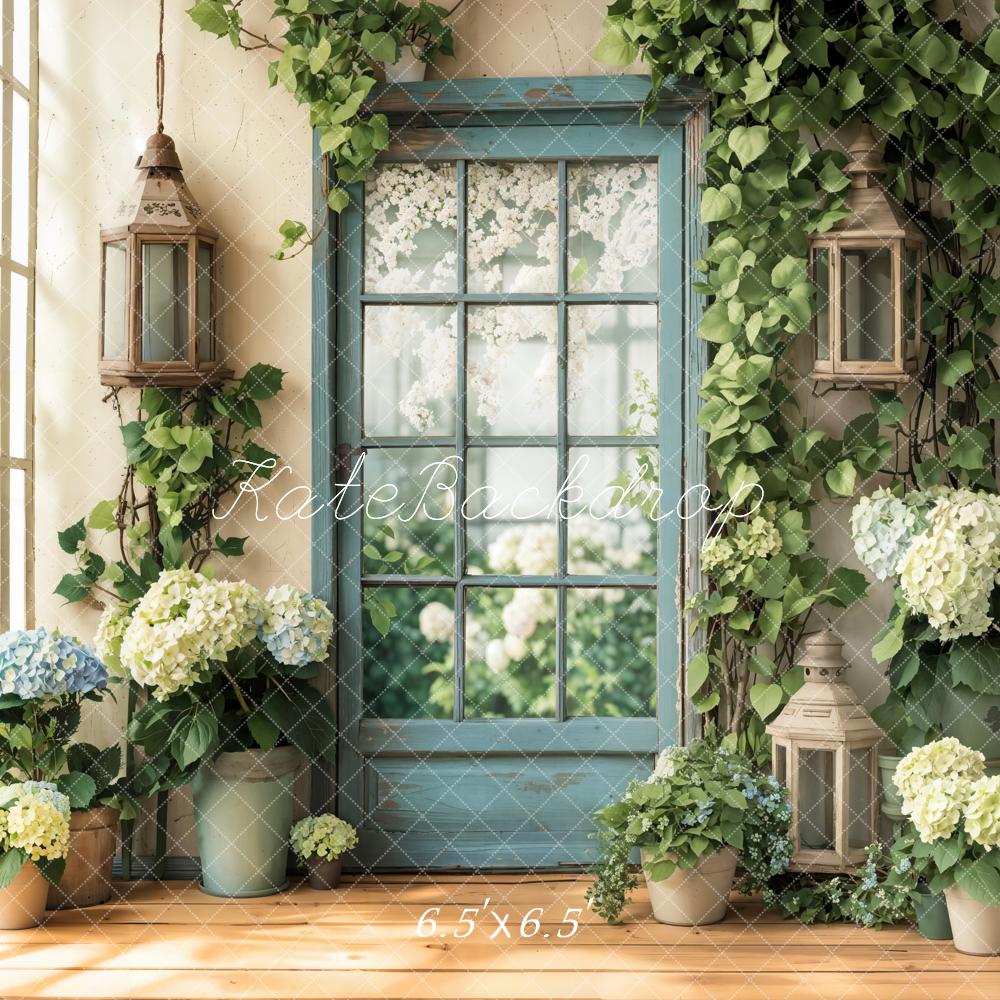 Kate Spring Floral Door Hydrangeas Backdrop Designed by Emetselch