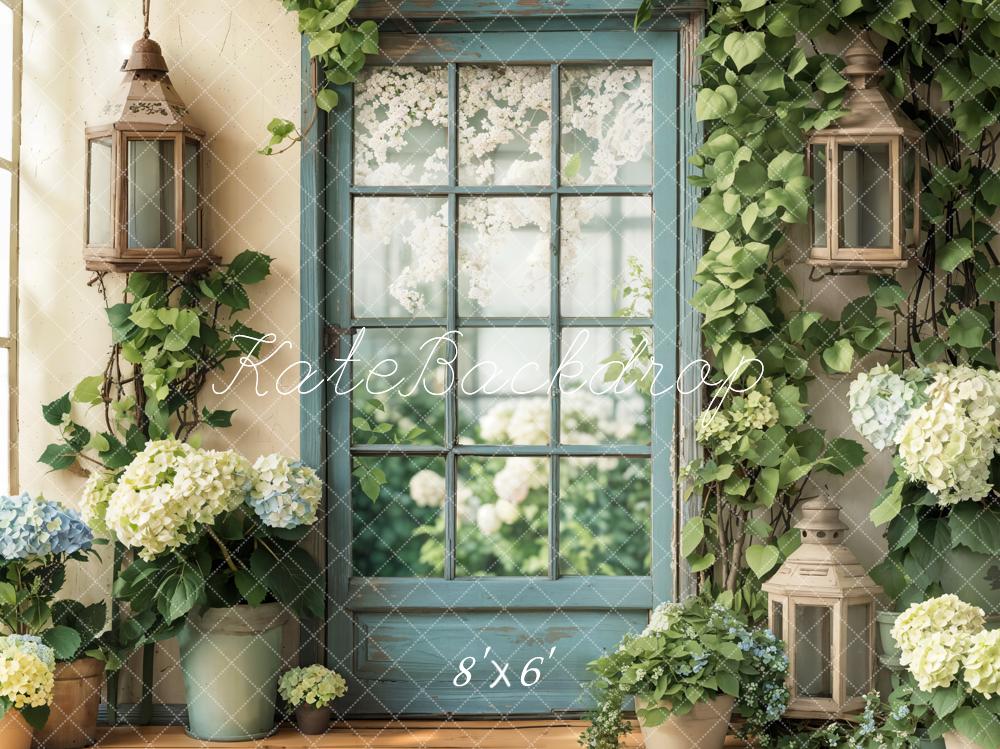 Kate Spring Floral Door Hydrangeas Backdrop Designed by Emetselch