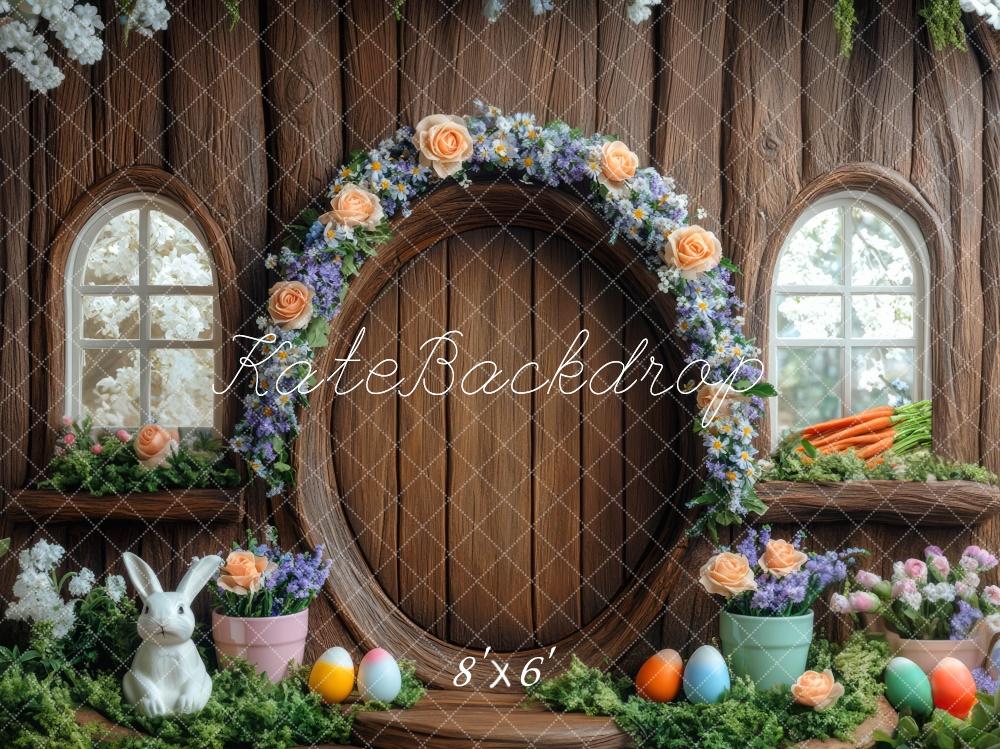 Kate Easter Bunny Floral Arch Tree House Backdrop Designed by Mini MakeBelieve