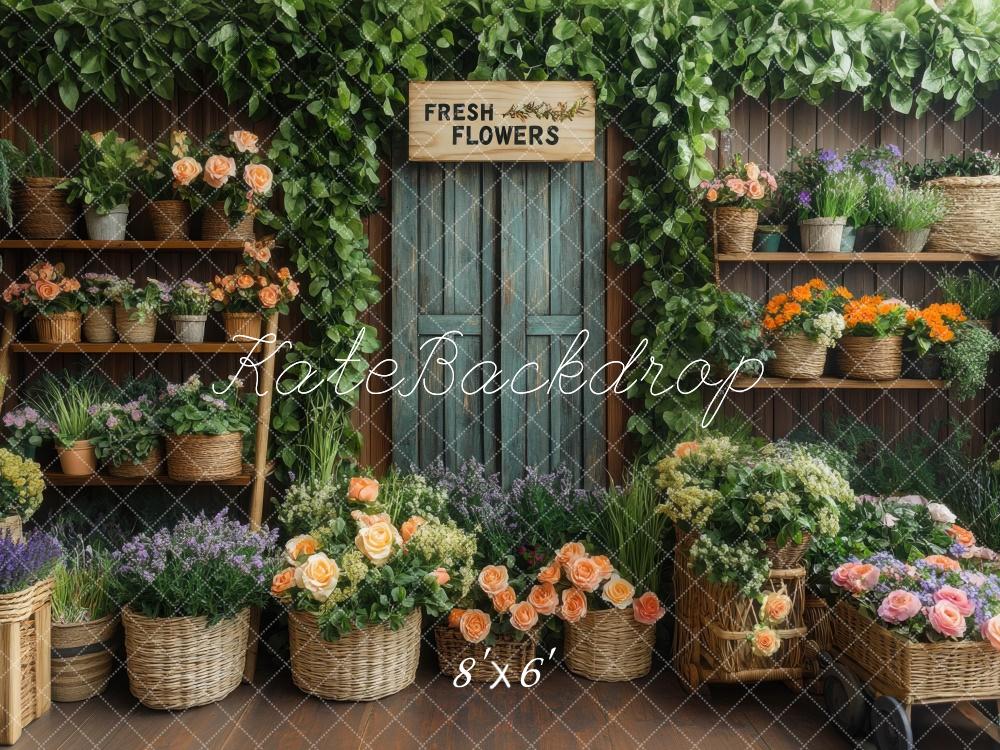 Kate Spring Flower Shop Rustic Backdrop Designed by Mini MakeBelieve