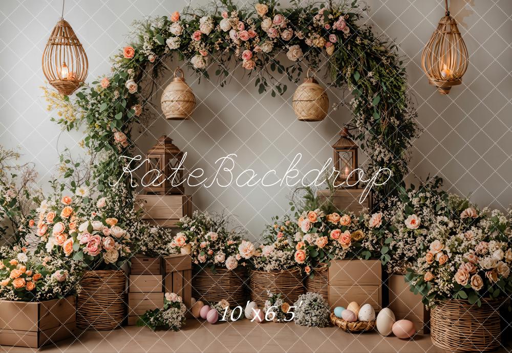 Kate Spring Flower Arch Easter Rustic Backdrop Designed by Emetselch