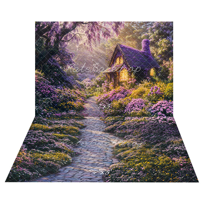 Kate Dreamy Fairy Cottage Forest Backdrop+Flower Pathway Garden Floor Backdrop