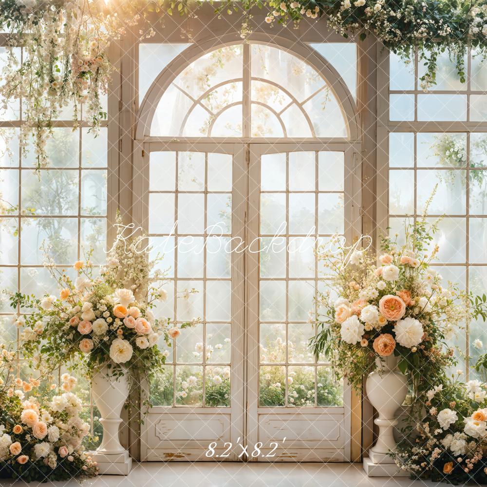 Kate Wedding Backdrop Spring Floral  Window Designed by Emetselch