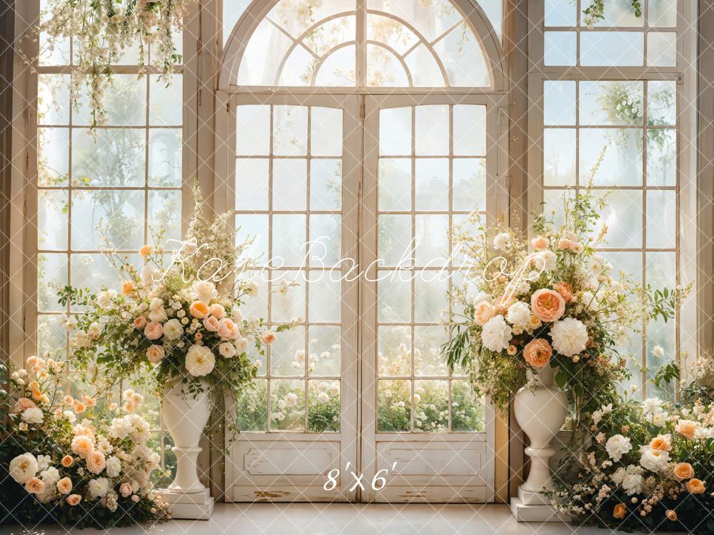 Kate Wedding Backdrop Spring Floral  Window Designed by Emetselch