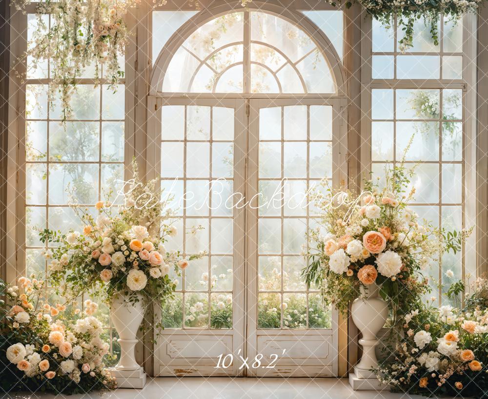 Kate Wedding Backdrop Spring Floral  Window Designed by Emetselch