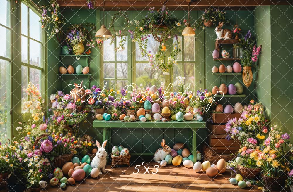 Kate Green Spring Easter Eggs Backdrop Designed by Emetselch