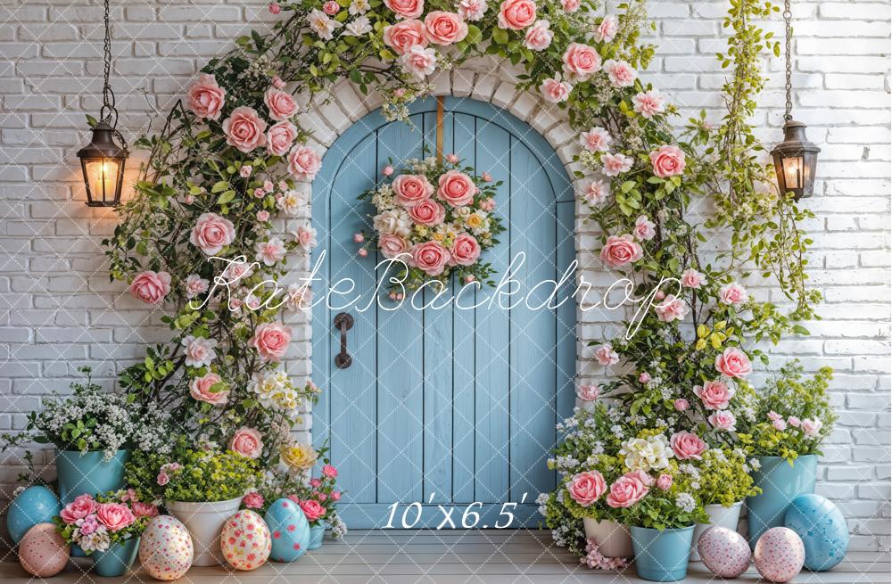 Kate Easter Backdrop Flower Arch Blue Door Designed by Emetselch