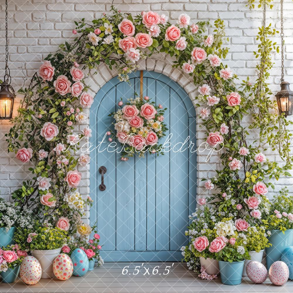 Kate Easter Backdrop Flower Arch Blue Door Designed by Emetselch