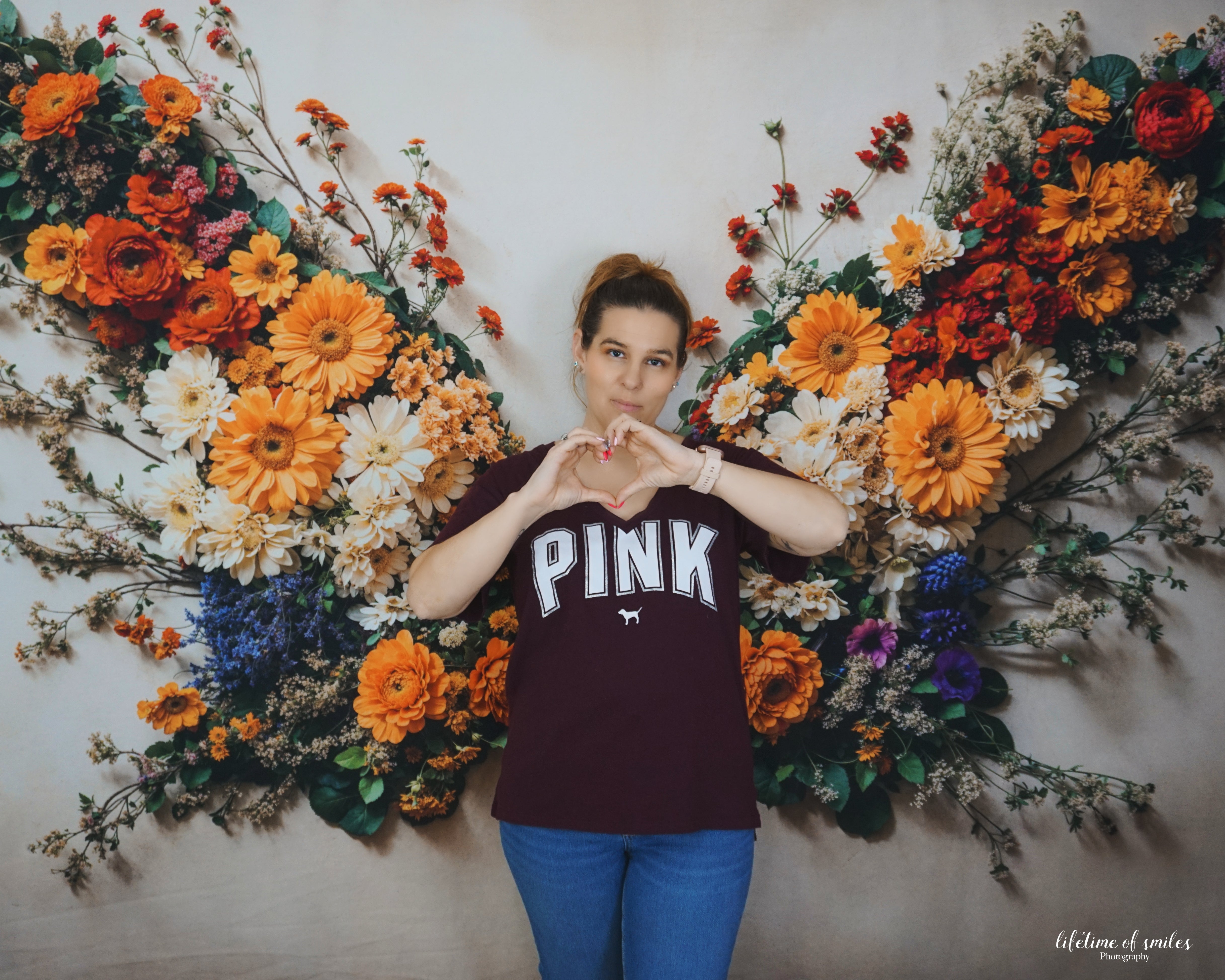 Kate Autumn Flowers Butterfly Baby Backdrop Designed by Chain Photography