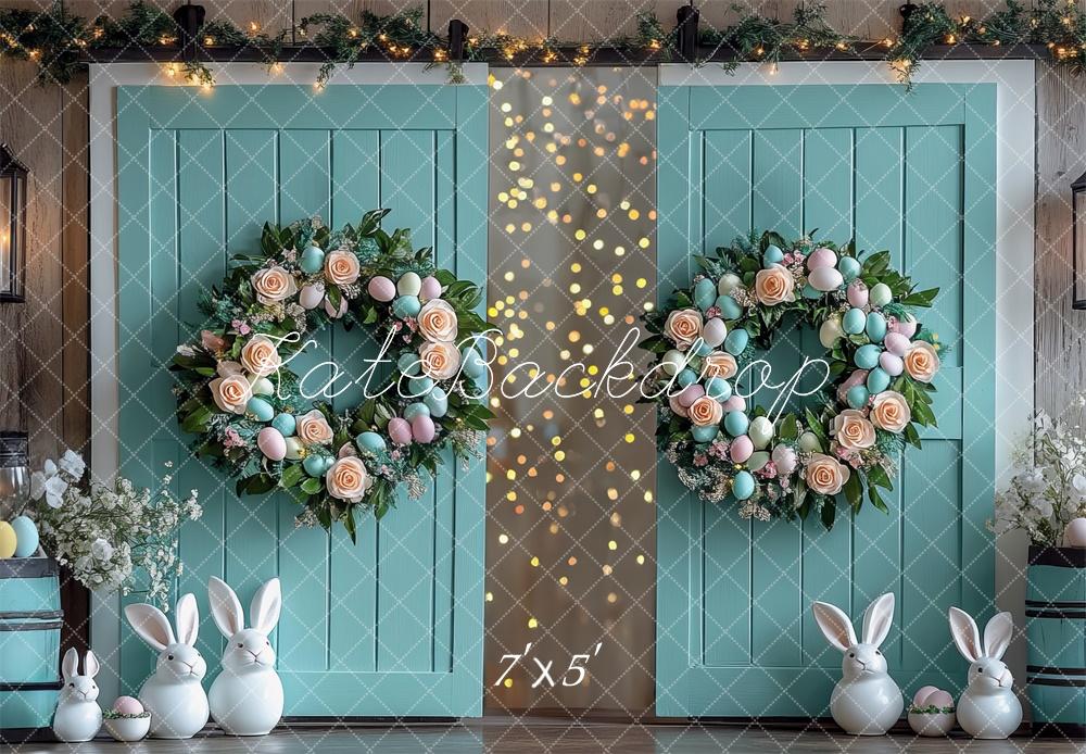 Kate Easter Egg Wreath Barn Door Backdrop Designed by Mini MakeBelieve