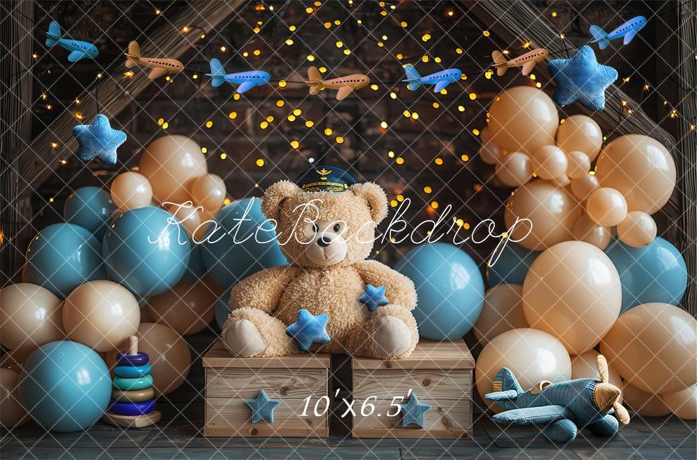 Kate Teddy Bear Pilot Backdrop Designed by Laura Bybee