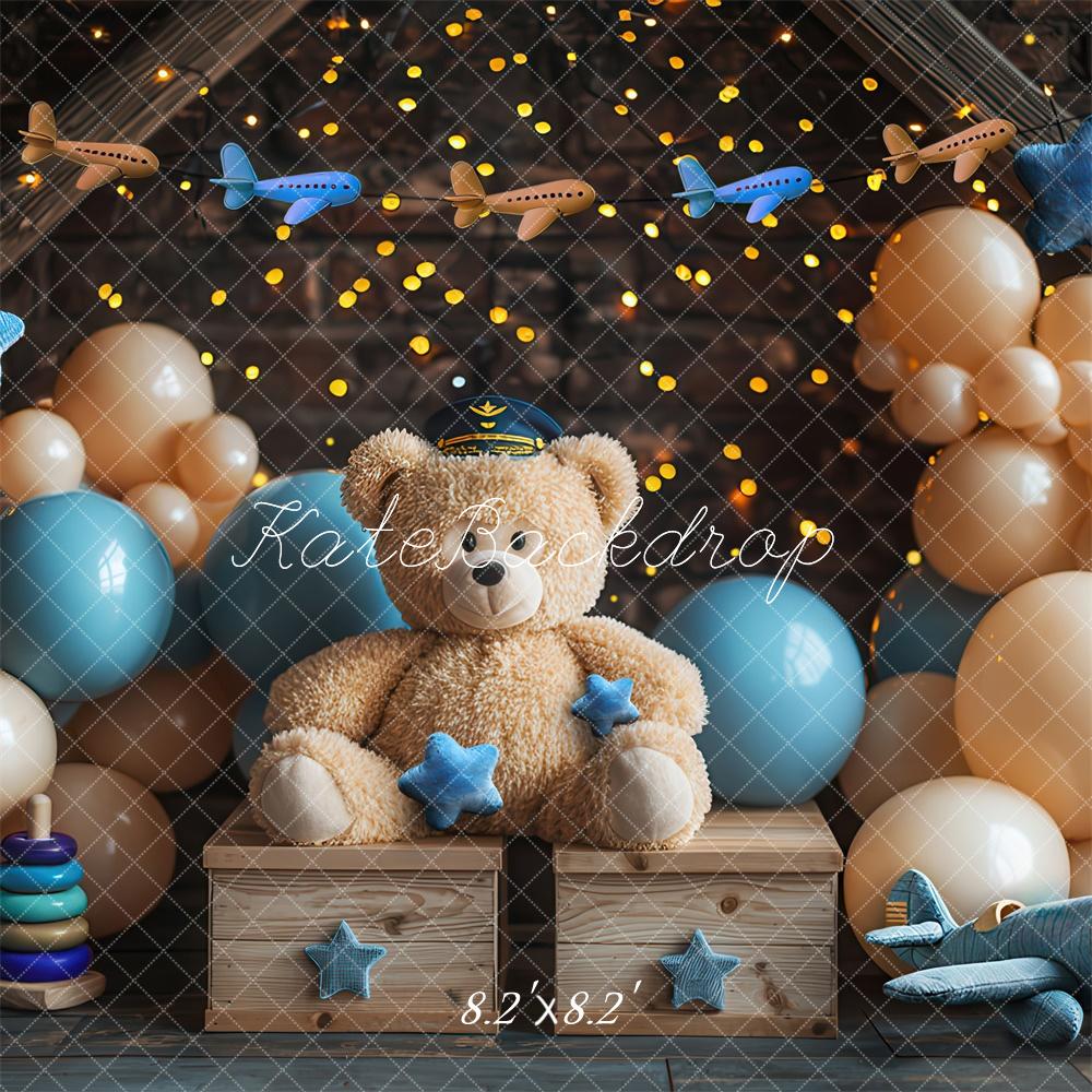 Kate Teddy Bear Pilot Backdrop Designed by Laura Bybee