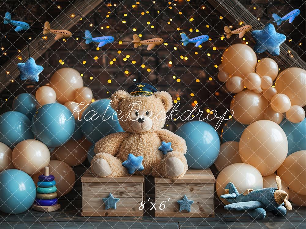 Kate Teddy Bear Pilot Backdrop Designed by Laura Bybee