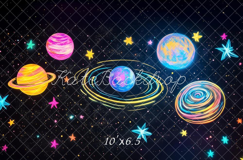 Kate Colorful Space Planet Backdrop Designed by Patty Roberts