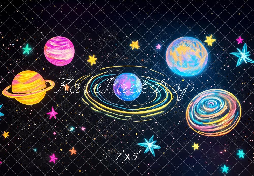 Kate Colorful Space Planet Backdrop Designed by Patty Roberts