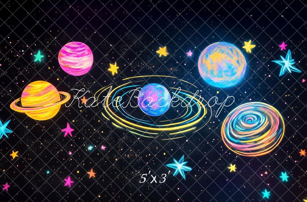 Kate Colorful Space Planet Backdrop Designed by Patty Roberts