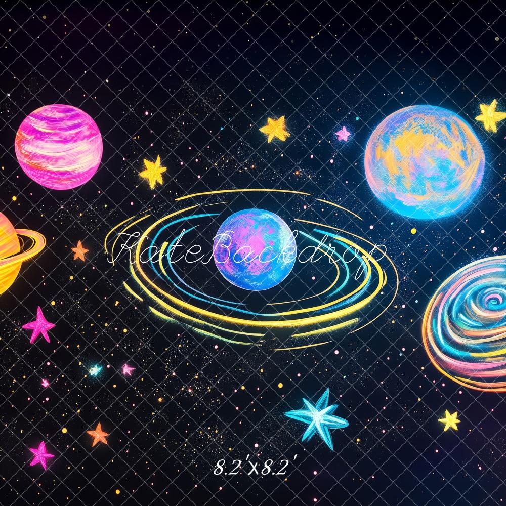 Kate Colorful Space Planet Backdrop Designed by Patty Roberts