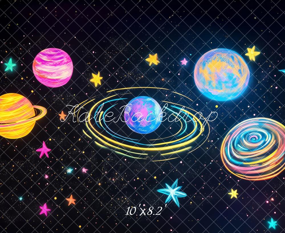 Kate Colorful Space Planet Backdrop Designed by Patty Roberts