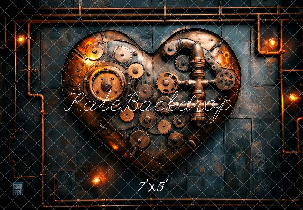 Kate Steampunk Heart Gears Backdrop Designed by Patty Roberts