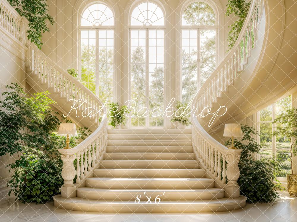 Kate Spring Elegant Cascading Stairs Backdrop Designed by Emetselch