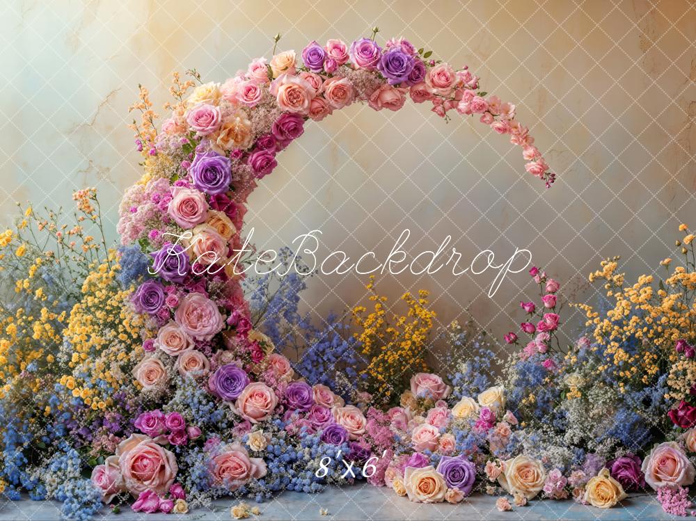 Kate Mother's Day Flower Arch Floral Moon Backdrop Designed by Emetselch