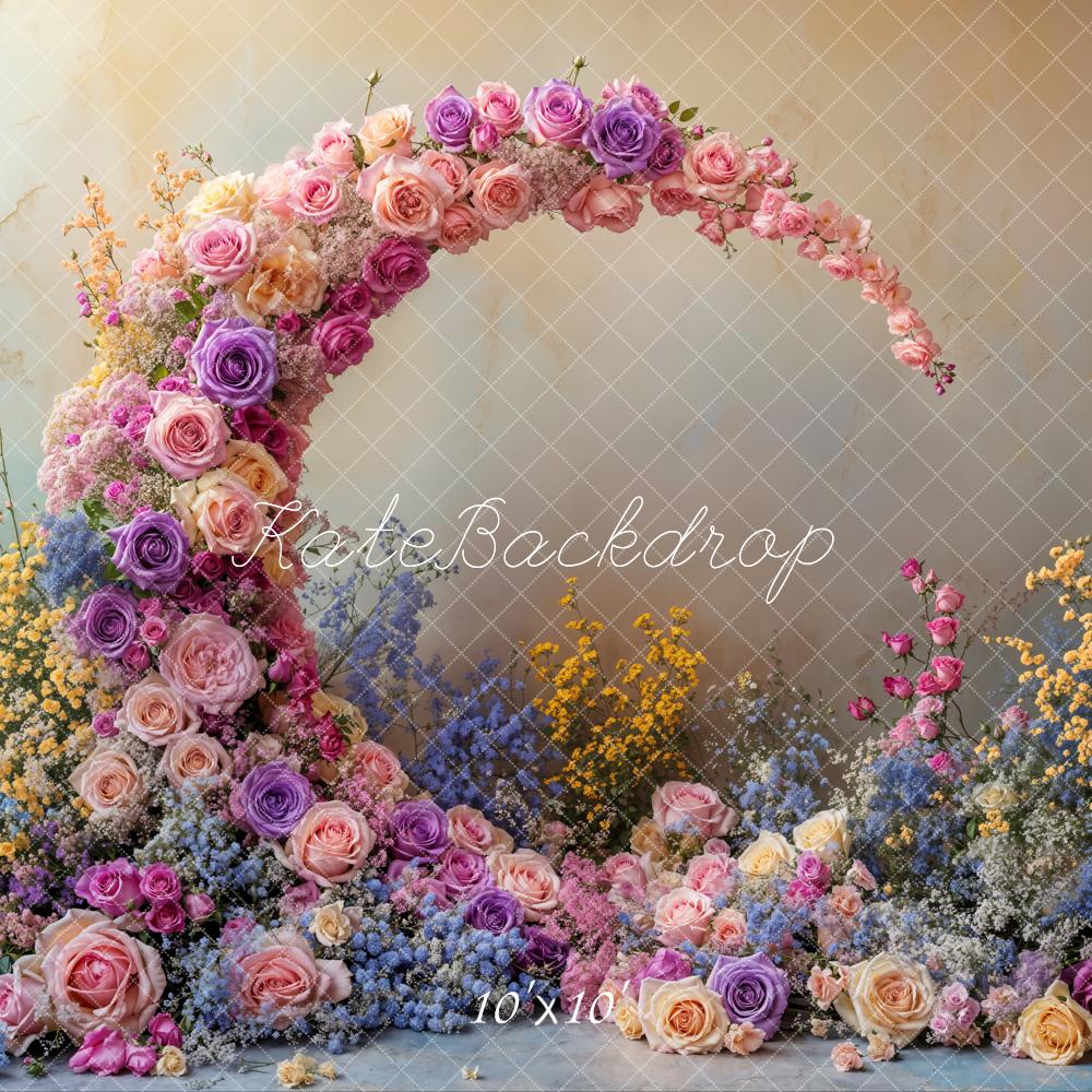 Kate Mother's Day Flower Arch Floral Moon Backdrop Designed by Emetselch