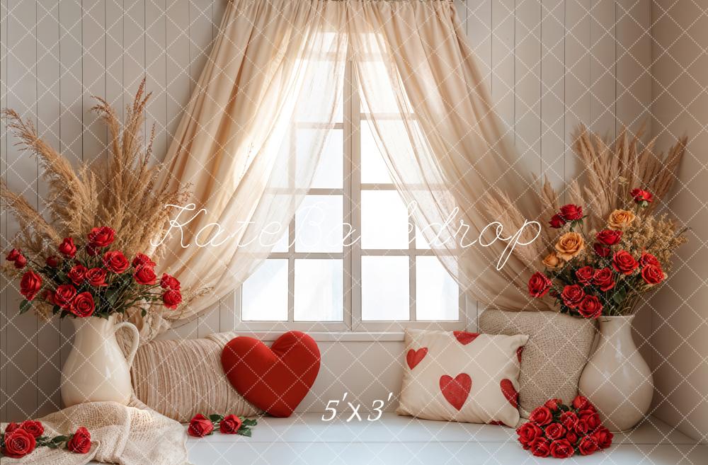 Kate Valentine Boho Curtain Window Backdrop Designed by Emetselch