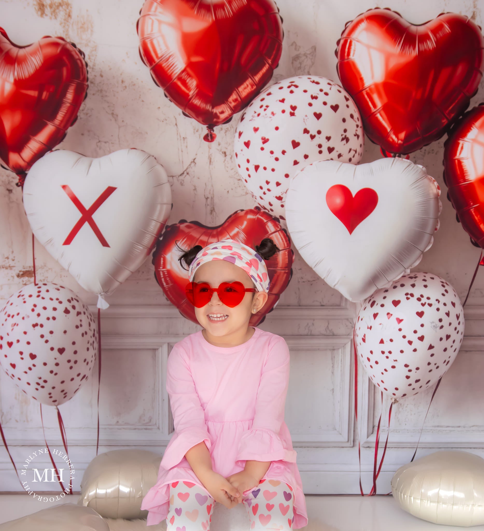 Kate Valentine Heart Balloon Wall Backdrop Designed by Emetselch