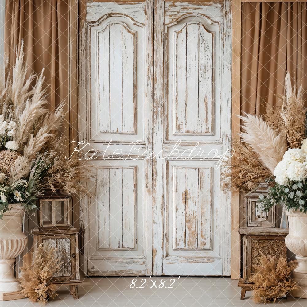 Kate Boho Rustic Floral Vintage Door Backdrop Designed by Emetselch