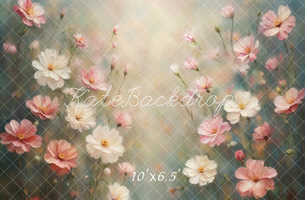 Kate Spring Fine Art Floral Pastel Backdrop Designed by Emetselch