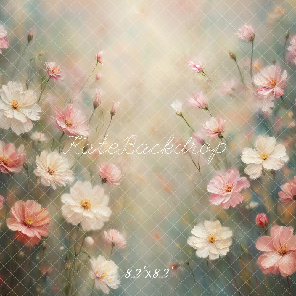 Kate Spring Fine Art Floral Pastel Backdrop Designed by Emetselch