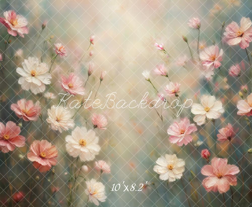 Kate Spring Fine Art Floral Pastel Backdrop Designed by Emetselch