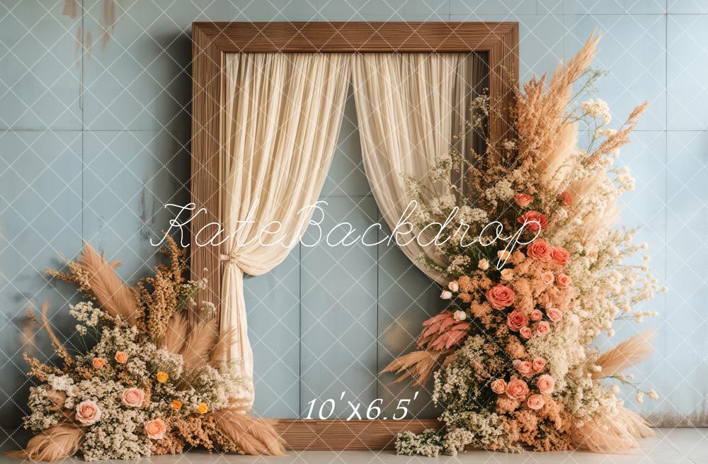 Kate Boho Floral Frame Wedding Backdrop Designed by Emetselch