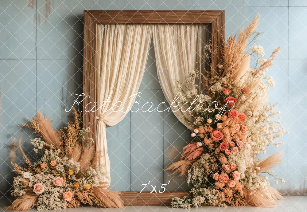 Kate Boho Floral Frame Wedding Backdrop Designed by Emetselch