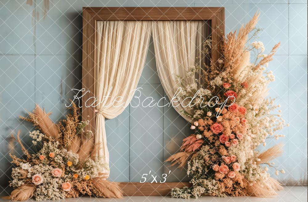 Kate Boho Floral Frame Wedding Backdrop Designed by Emetselch