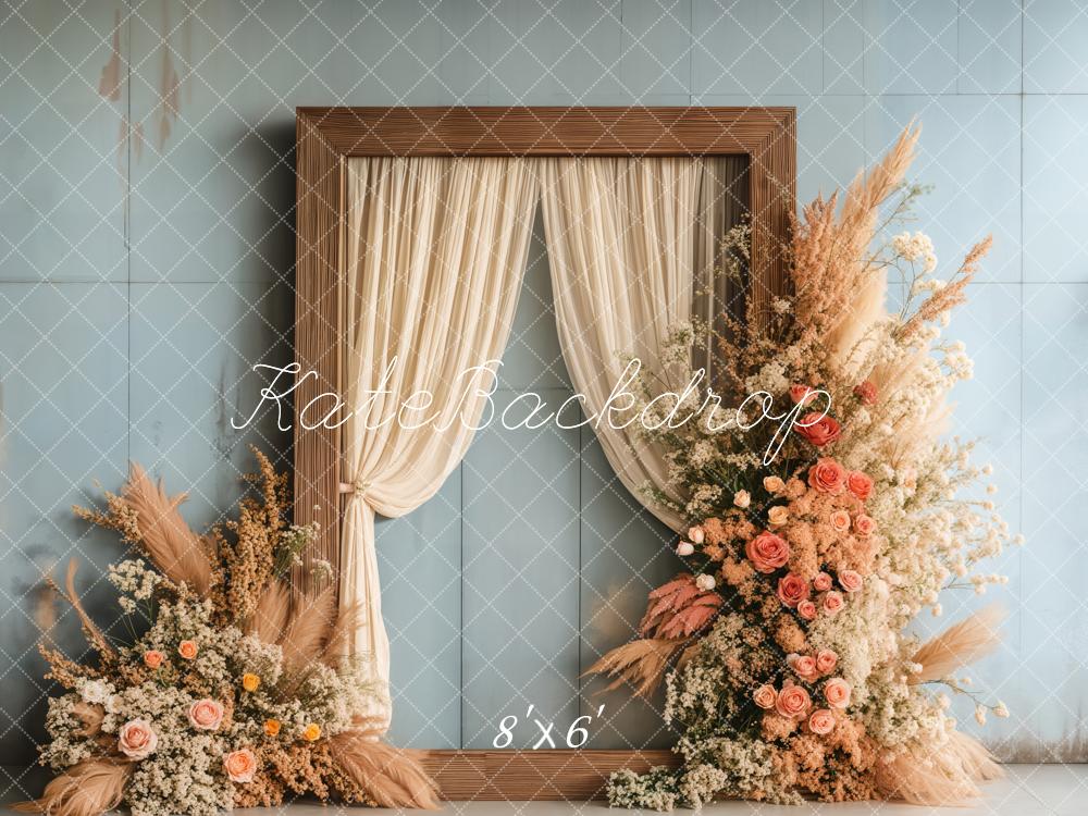 Kate Boho Floral Frame Wedding Backdrop Designed by Emetselch