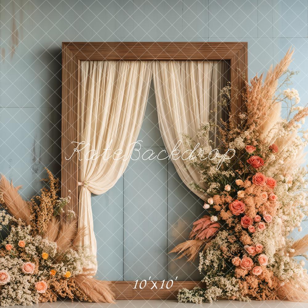 Kate Boho Floral Frame Wedding Backdrop Designed by Emetselch