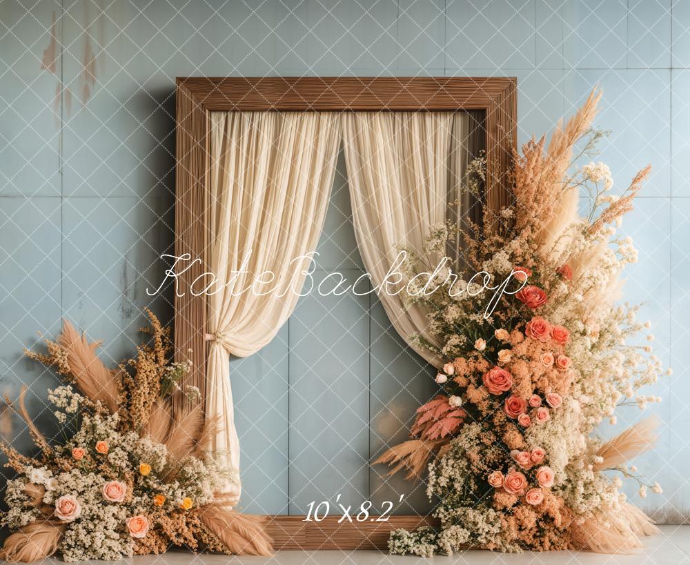 Kate Boho Floral Frame Wedding Backdrop Designed by Emetselch