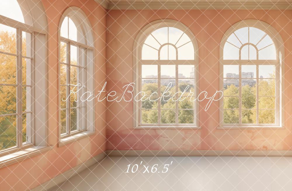 Kate Retro Elegant Arched Window Corner Backdrop Designed by Emetselch