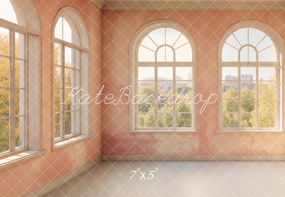 Kate Retro Elegant Arched Window Corner Backdrop Designed by Emetselch