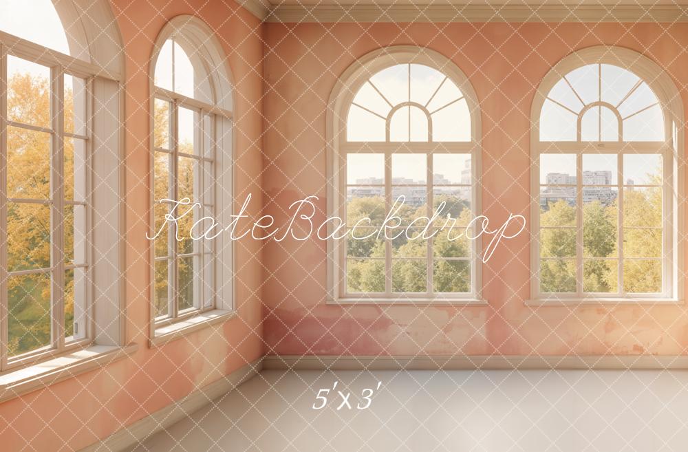 Kate Retro Elegant Arched Window Corner Backdrop Designed by Emetselch