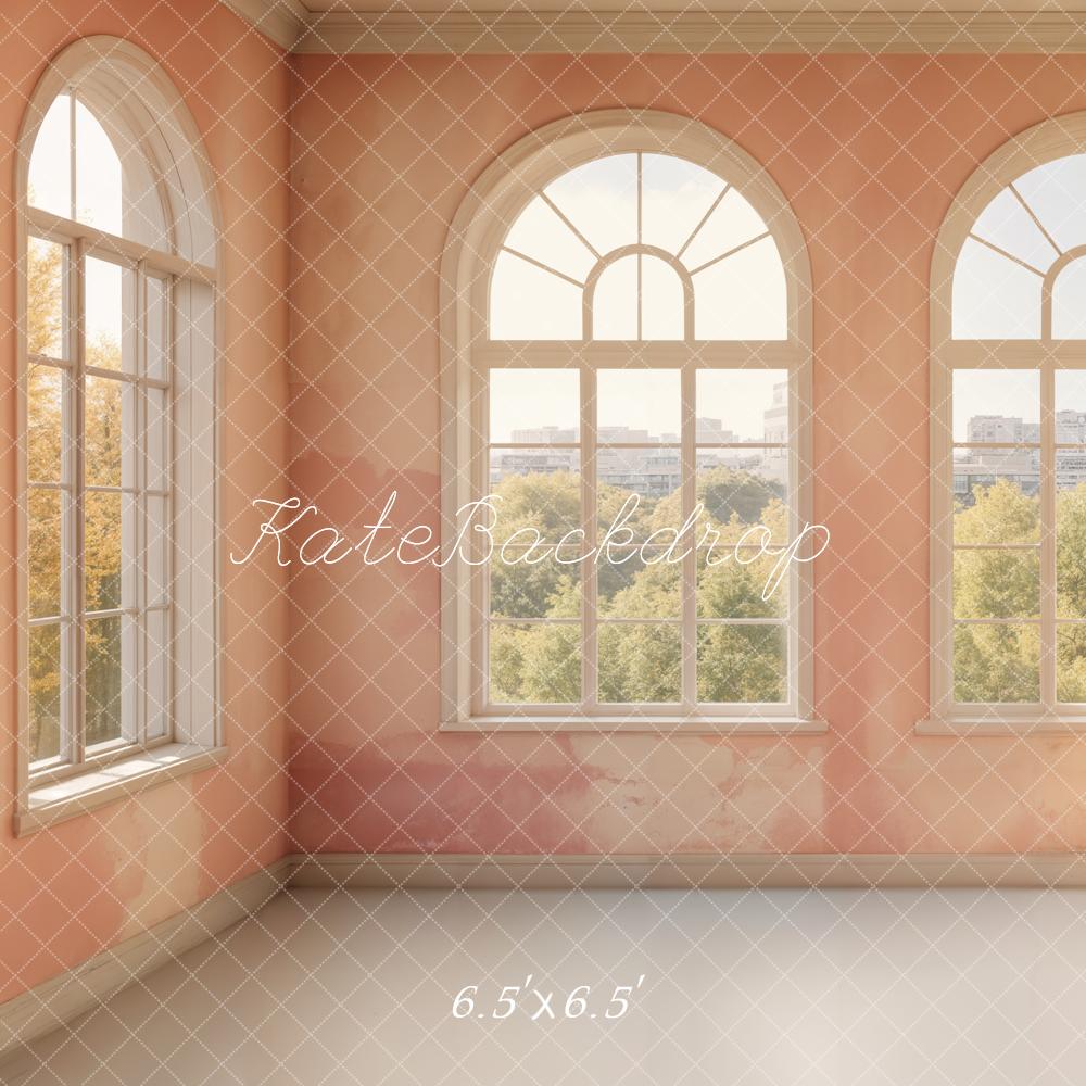 Kate Retro Elegant Arched Window Corner Backdrop Designed by Emetselch