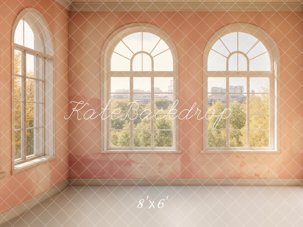 Kate Retro Elegant Arched Window Corner Backdrop Designed by Emetselch